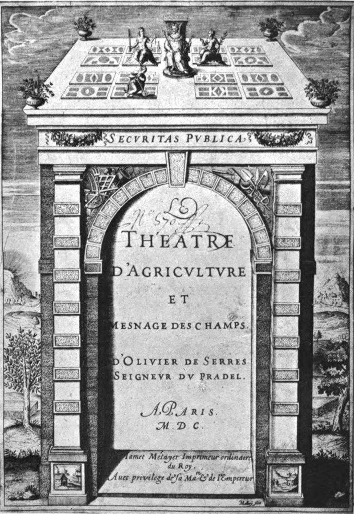Theatre d'Agriculture et Menage des Champs Frontispiece circa 1600