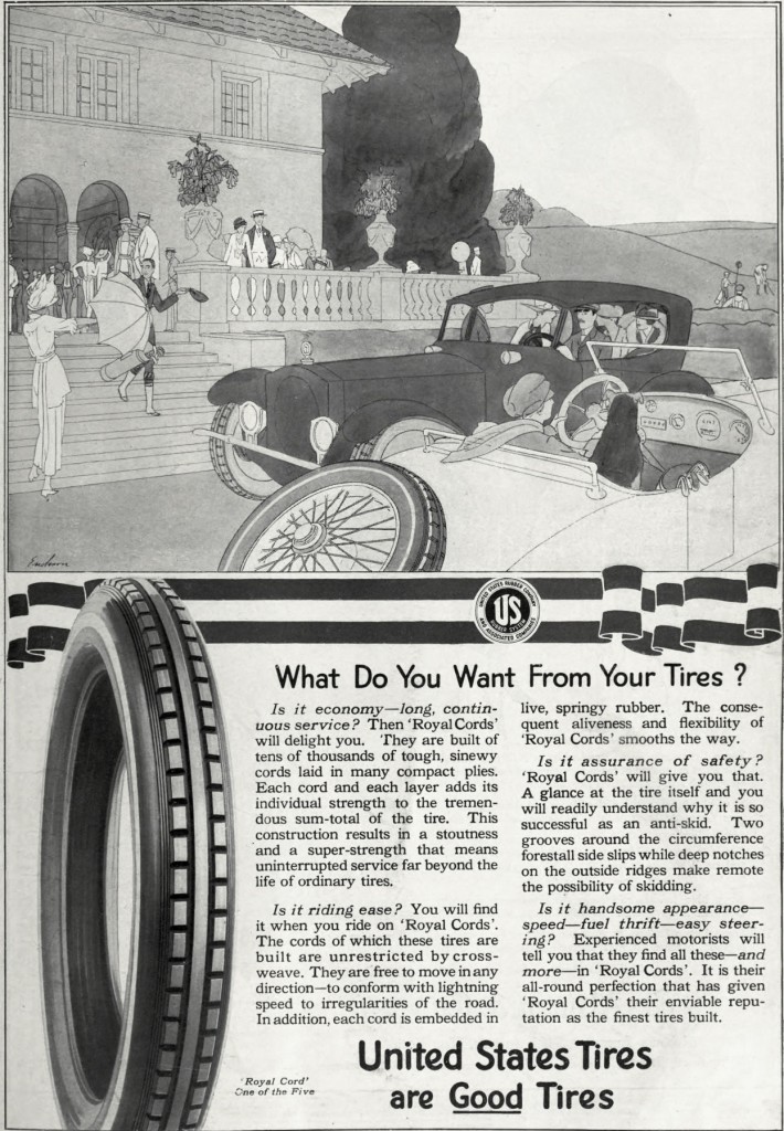 United States Tire Company Ad Circa 1919