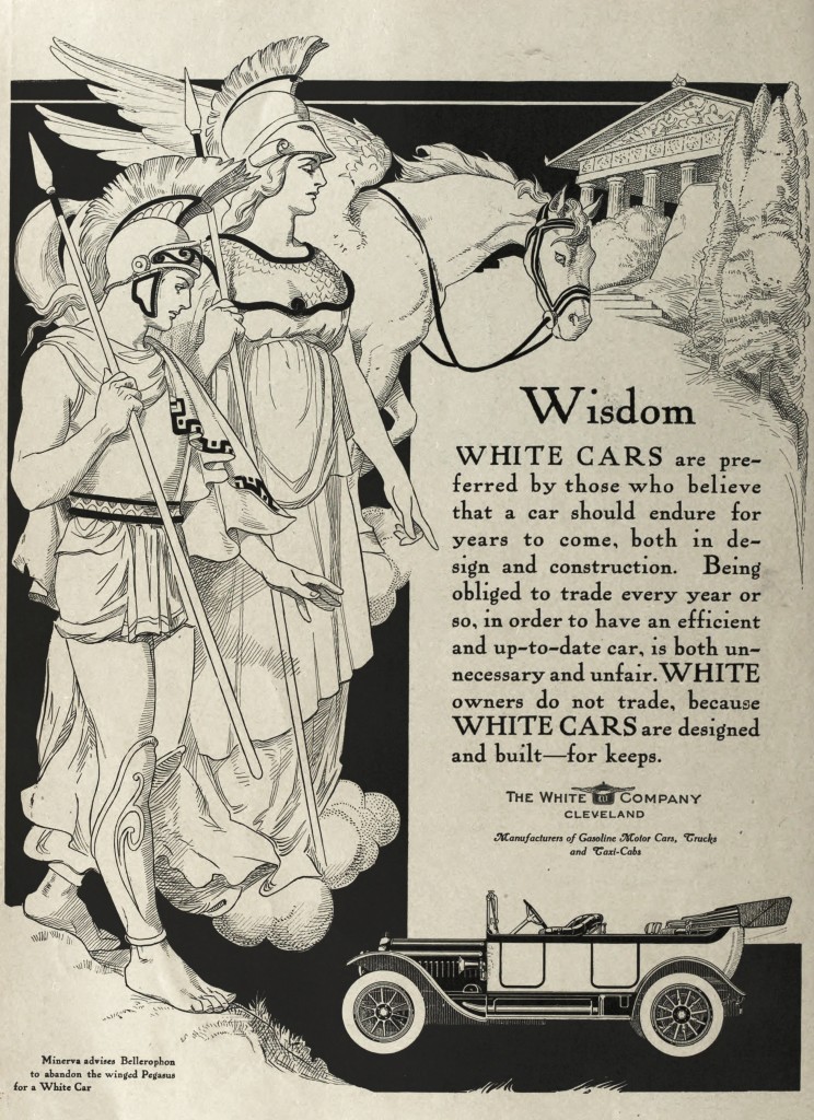 White Company Car Advertisement circa 1914