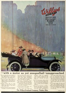 Willys Knight Car Advertisement Touring Car 1916