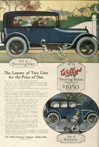 Willys Knight Car Advertisement Touring Sedan 1916
