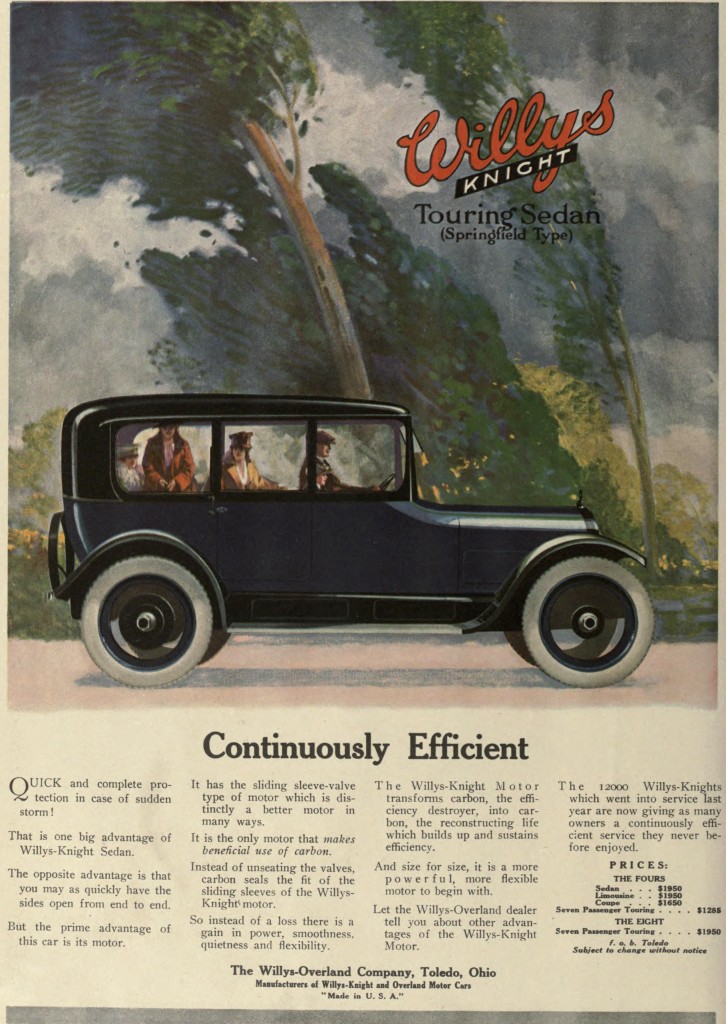 Wind in the Trees Scene - Willys Knight Car Advertisement Touring Sedan 1917
