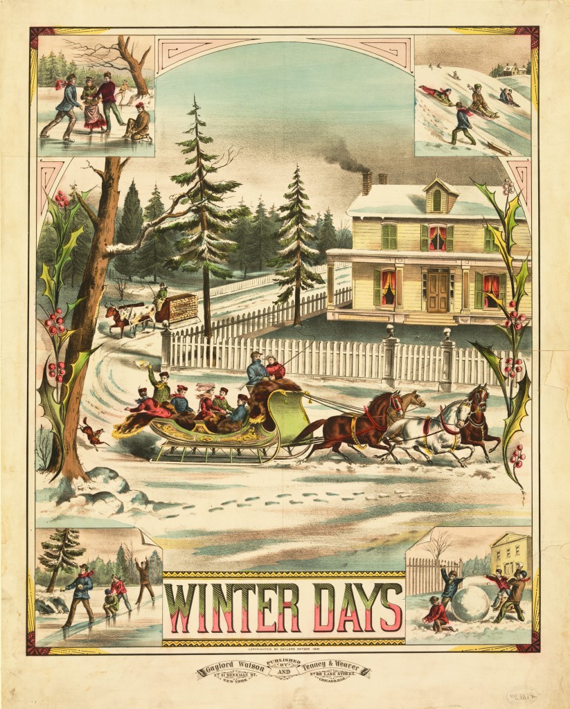 Sledding Winter Days by Gaylord Watson circa 1881