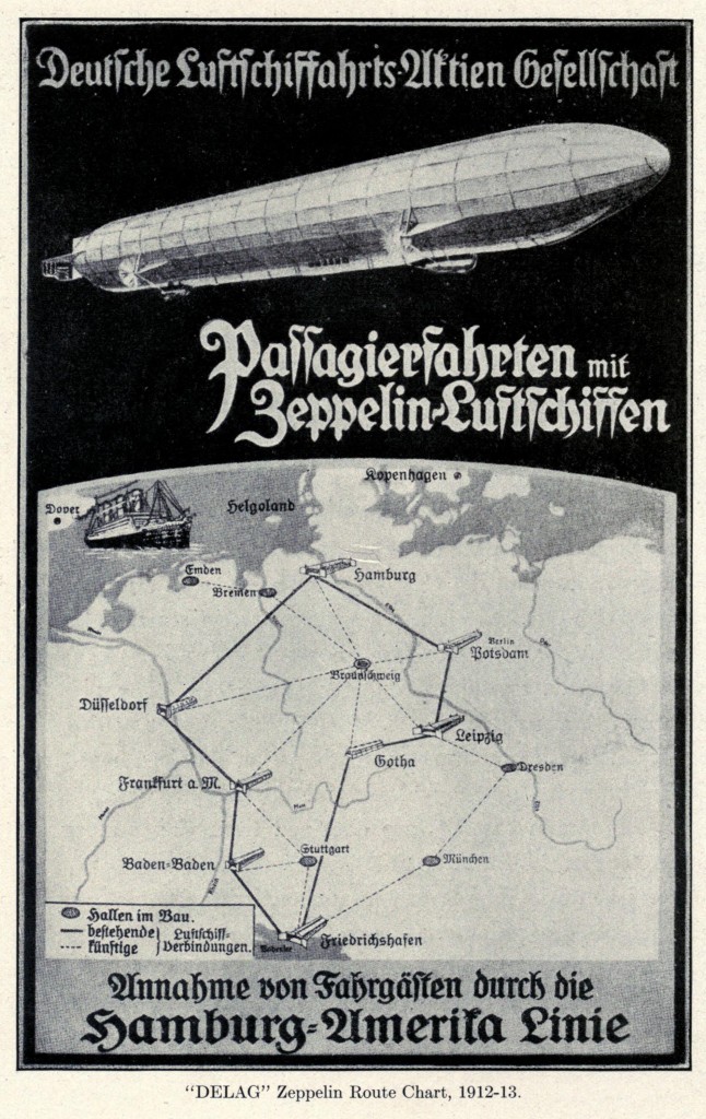 Zeppelin Route Chart 1912-1913