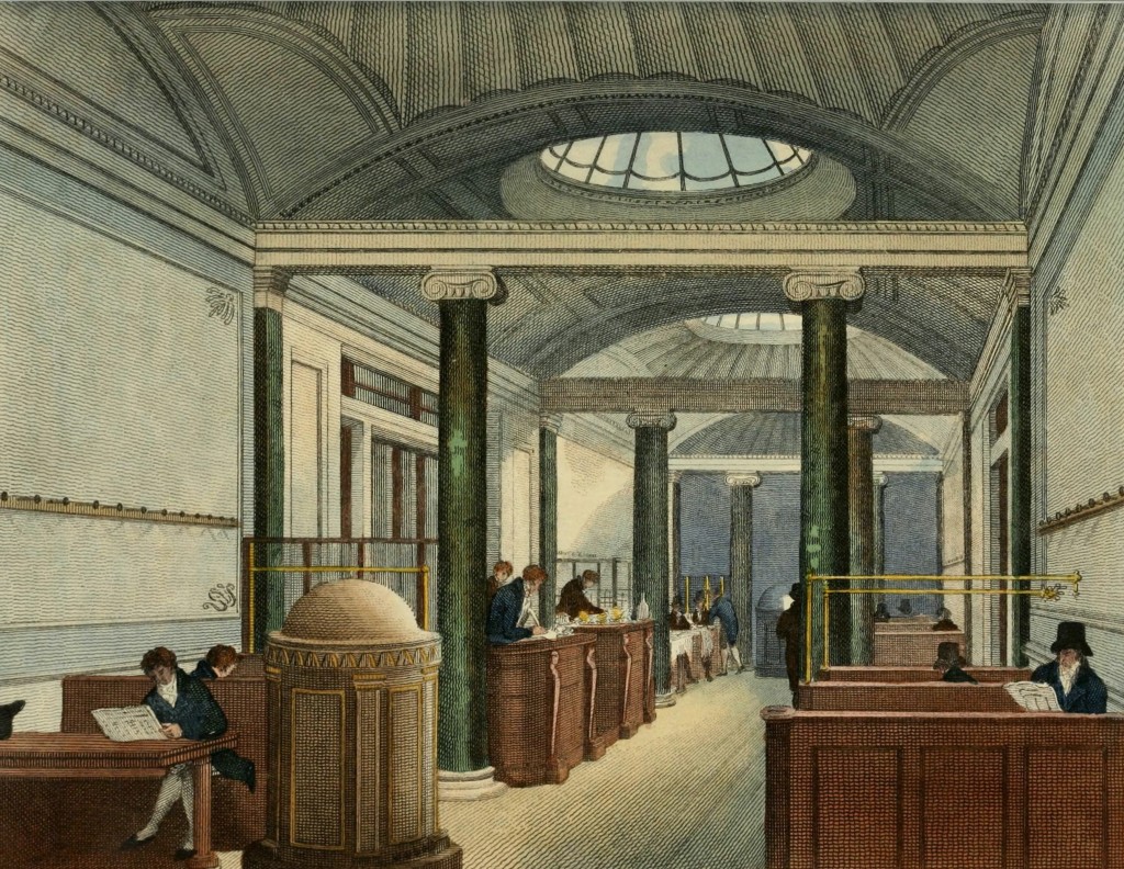 Auction Mart Coffee Room London circa 1811