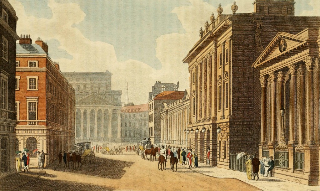 Bank of England, South View, London circa 1809