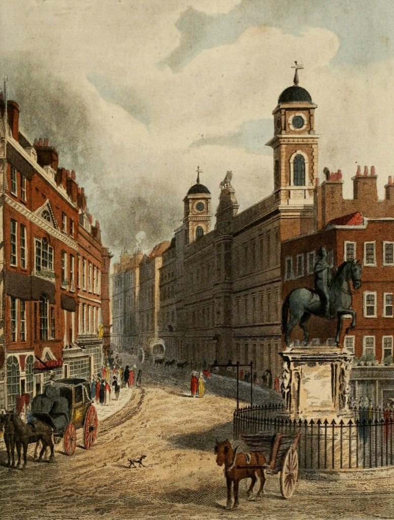 Charing Cross at Strand, London circa 1811