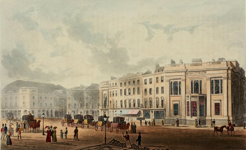 Cockspur Street at Haymarket, London circa 1827