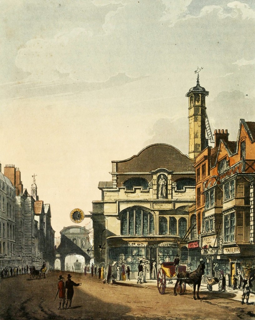 Fleet Street, Fetter Lane London circa 1812