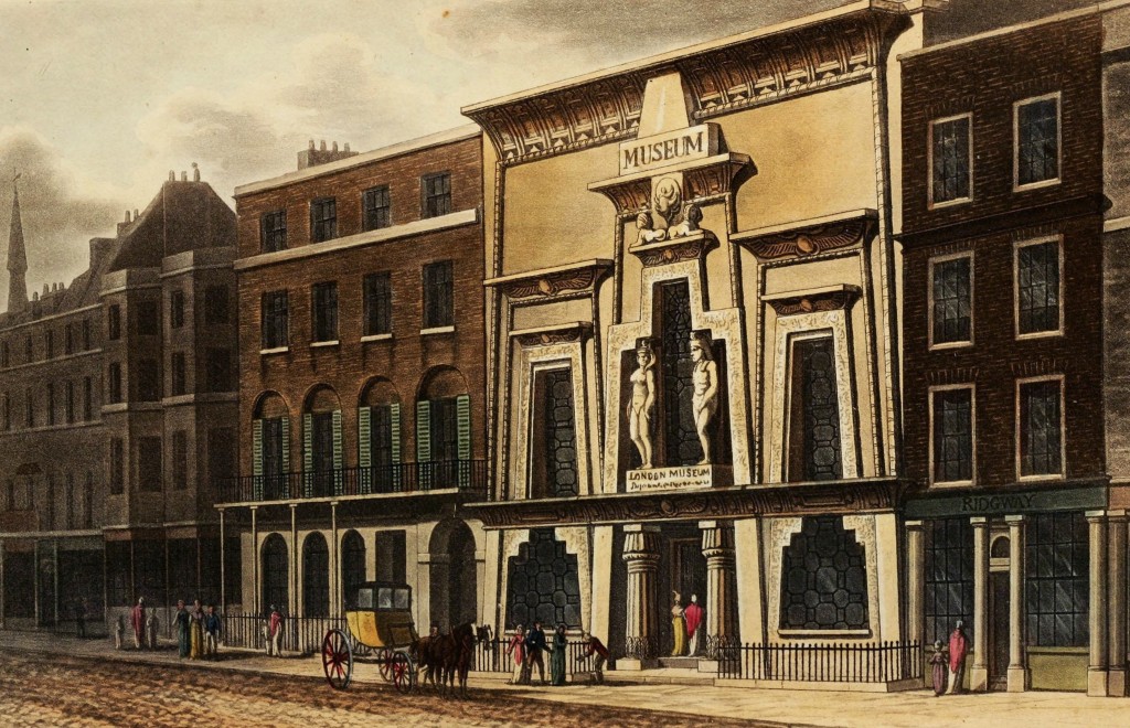 London Museum, Egyptian Building, Piccadilly, London circa 1815