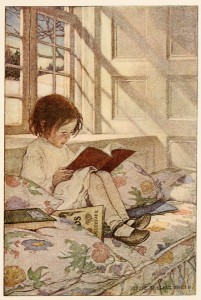 Picture Books in Winter - Illustration by Jessie Willcox Smith