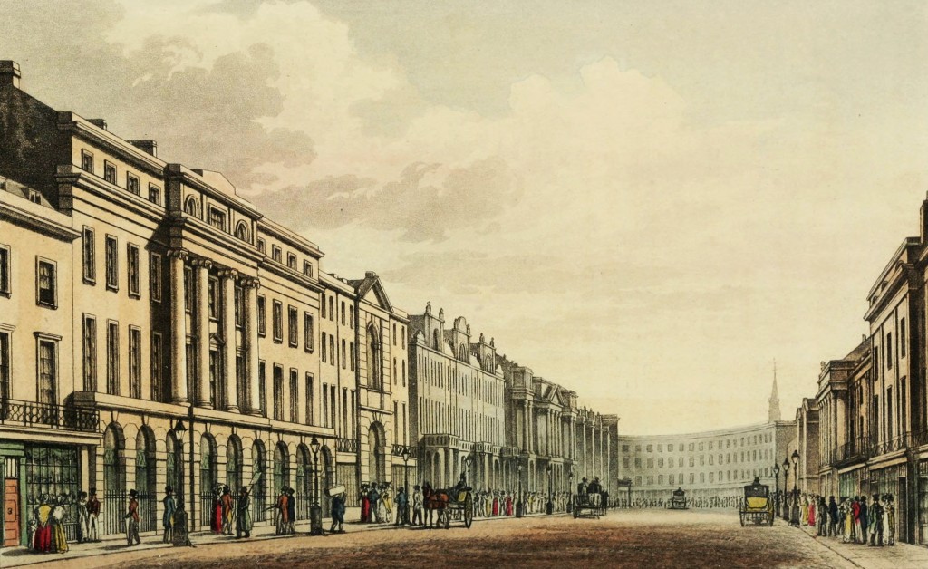Regent Street Looking Toward Quadrant, London circa 1822