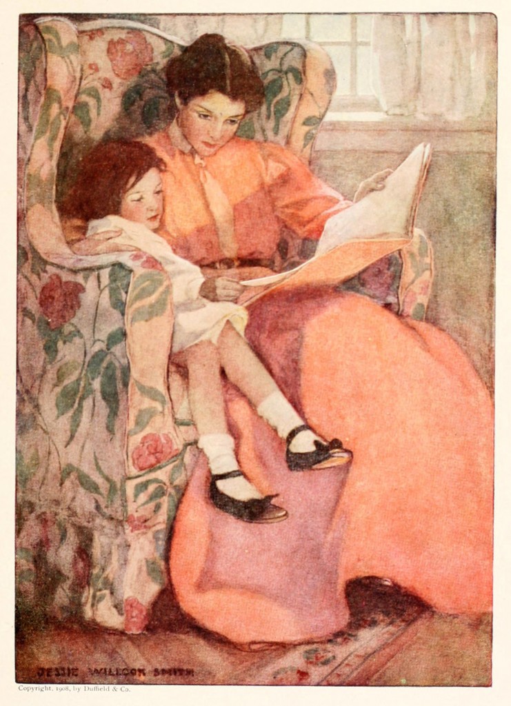 A Rainy Day Mother And Daughter Illustration By Jessie Willcox Smith