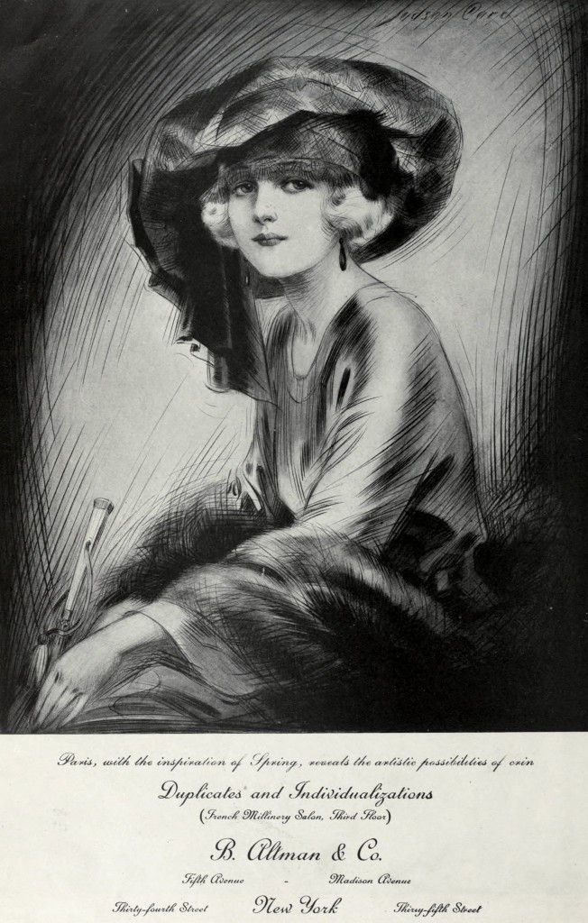 B. Altman and Co Hat Advertisement circa 1922