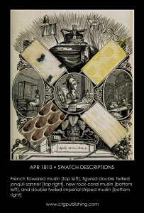 British Antique Furniture and Clothes Fabric Swatches - March 1810