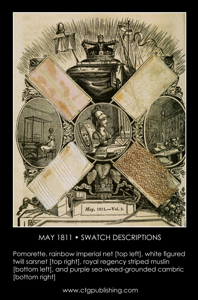 British Antique Furniture and Clothes Fabric Swatches - May 1811