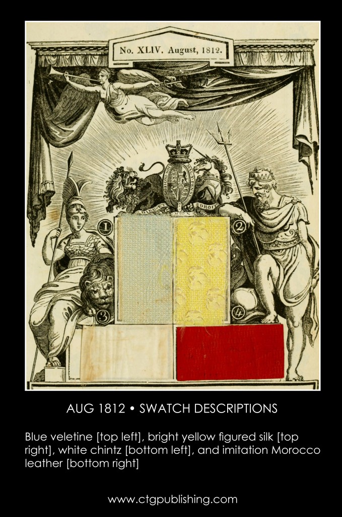 British Antique Furniture and Clothes Fabric Swatches - August 1812