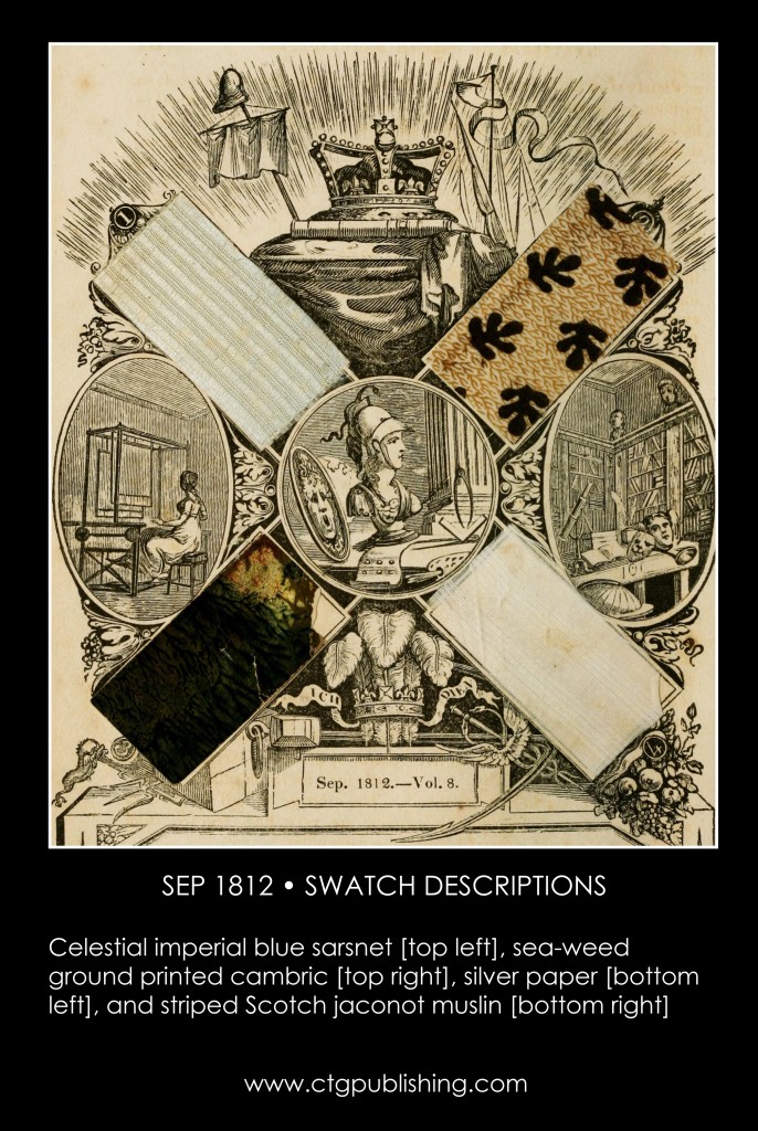 British Antique Furniture and Clothes Fabric Swatches - September 1812