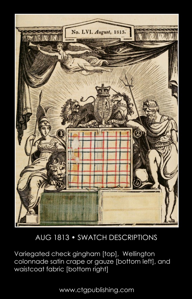 British Antique Furniture and Clothes Fabric Swatches - August 1813