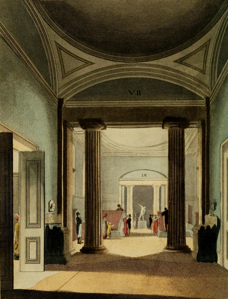 Interior of the British Museum - Montagu House, London circa 1810