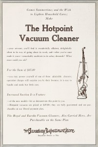Broadway Department Store Vacuum Cleaner Advertisement circa 1922