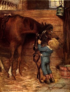 Child with Horse - Jessie Willcox Smith Illustration 1919