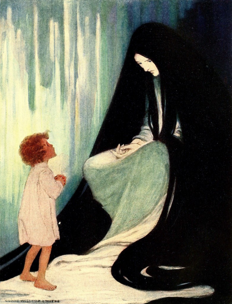 North Wind and Child - Jessie Willcox Smith Illustration 1919