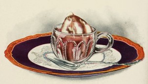 Chocolate Sauce Recipe Illustration from Lowney's Chocolate circa 1907