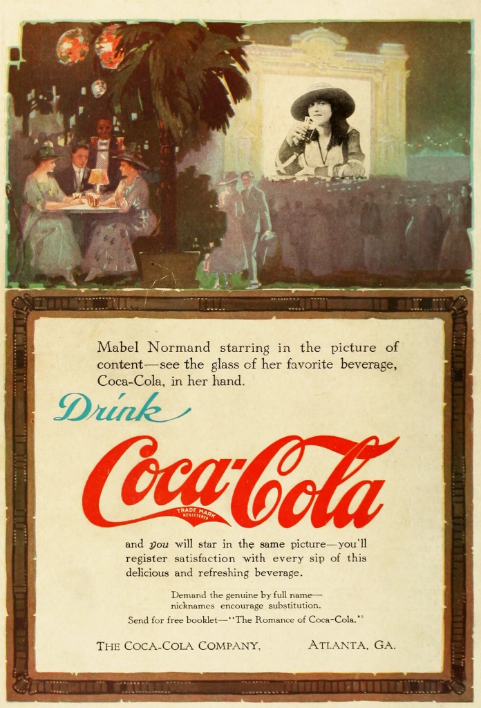 Coca-Cola Advertisement with Mabel Normand circa 1916