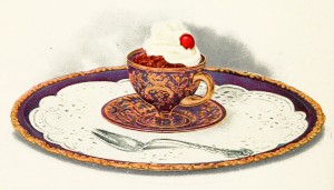 Cocoa Frappe Recipe Illustration from Lowney's Chocolate circa 1907