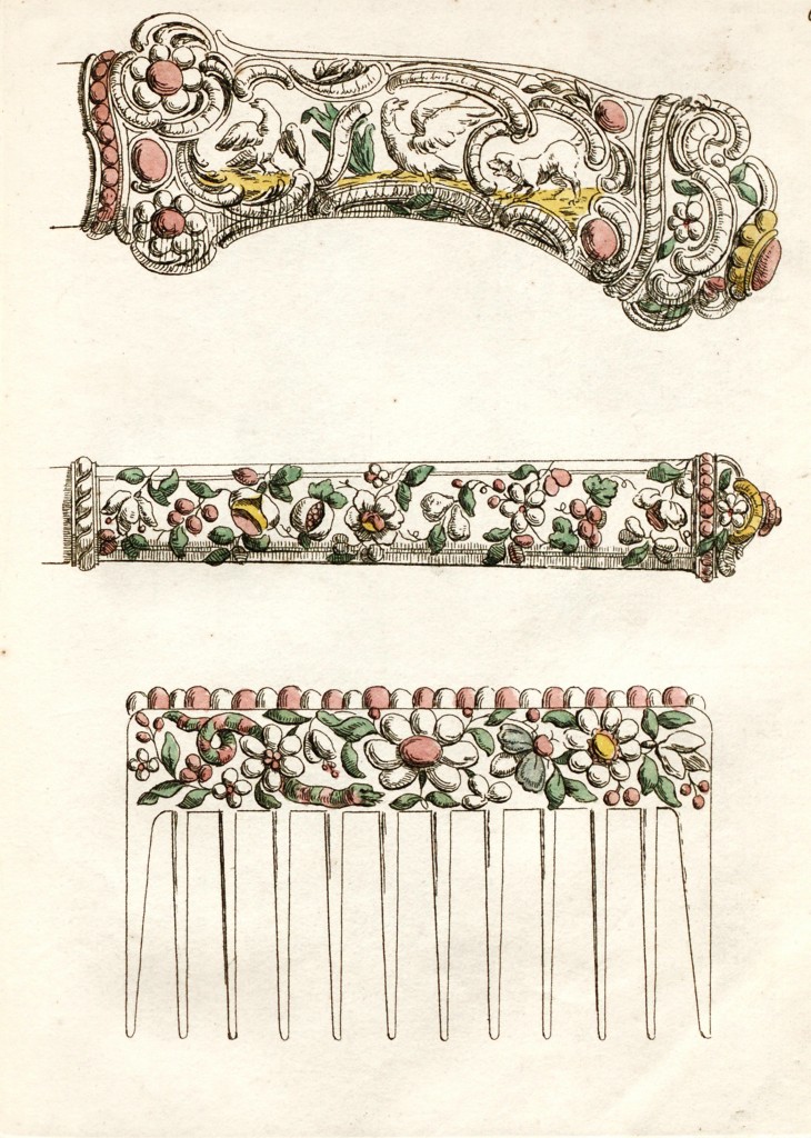 Comb, Knife and Sword Designs circa 1762