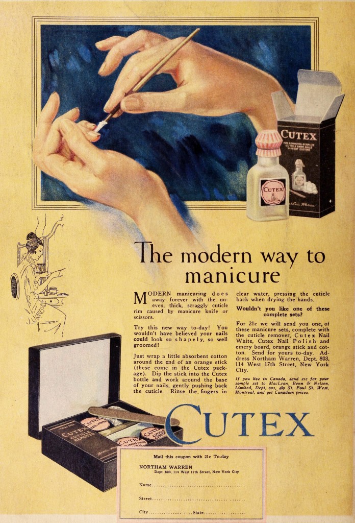 Cutex Nail Kit Advertisement Circa 1919