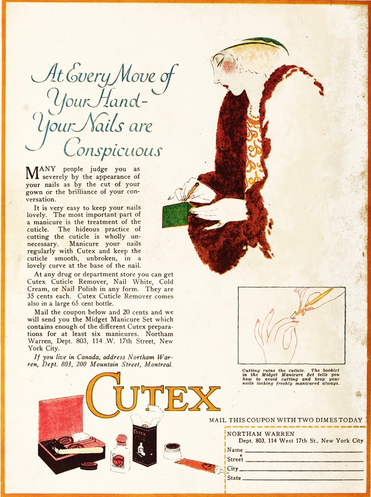 Cutex Nail Kit Advertisement Circa 1920