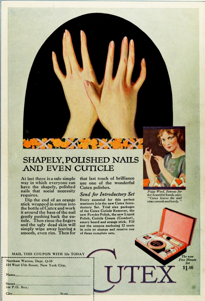 Cutex Nail Kit Advertisement Circa 1922