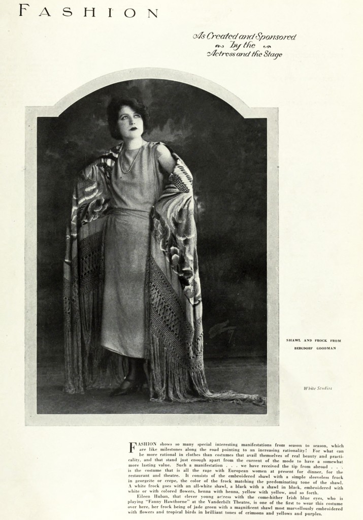 Bergdorf Goodman - Dress and Shawl circa 1922