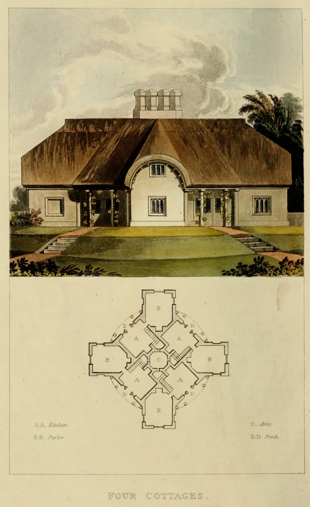 Four Cottages Design circa 1817 - London Architecture