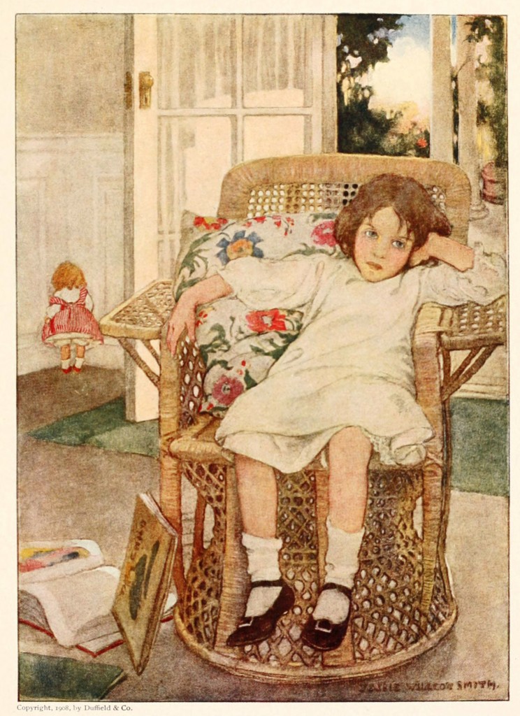 A Girl Sitting Upset In A Chair - Illustration By Jessie Willcox Smith
