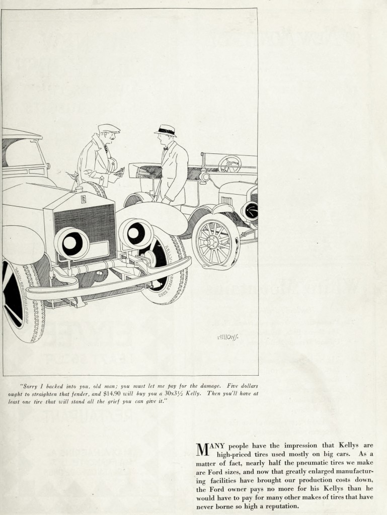 Kelly Springfield Tires Advertisement circa 1922