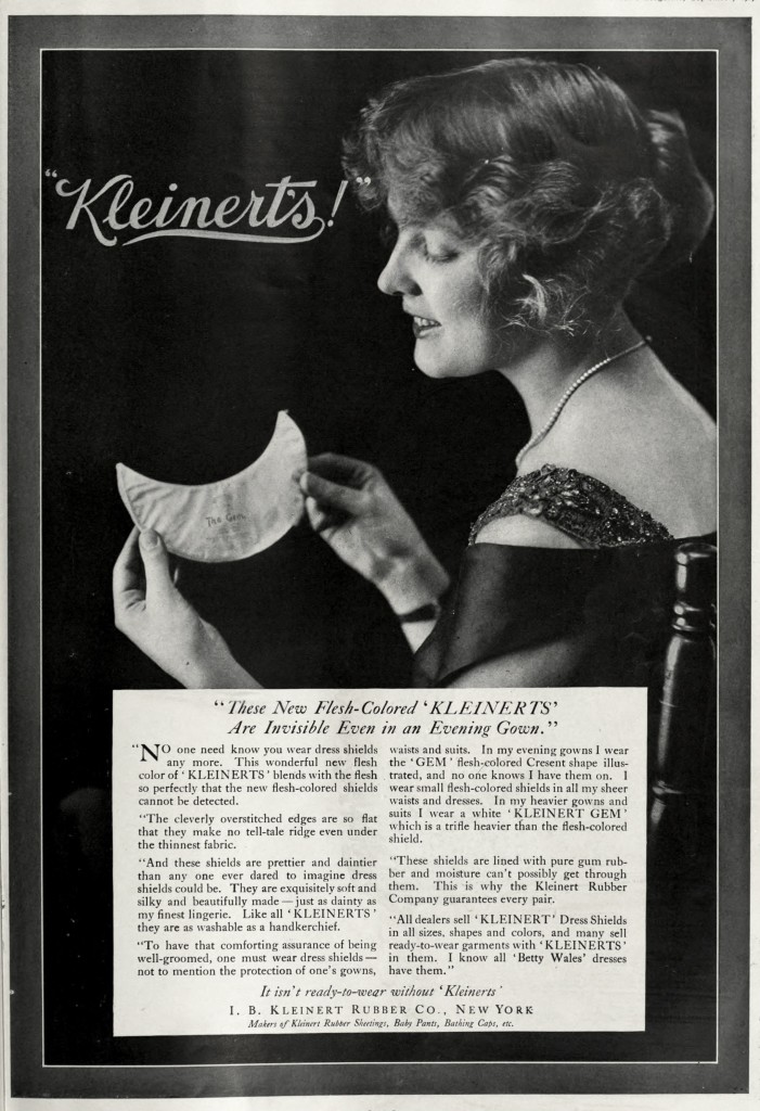 Kleinert's Dress Shields Advertisement circa 1917