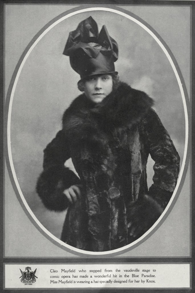 Knox Hat Advertisement with Cleo Mayfield circa 1916