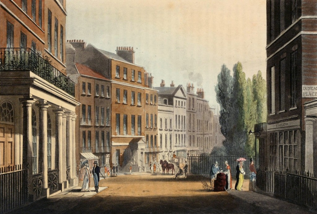 Leicester Square, Leicester Place, London circa 1812