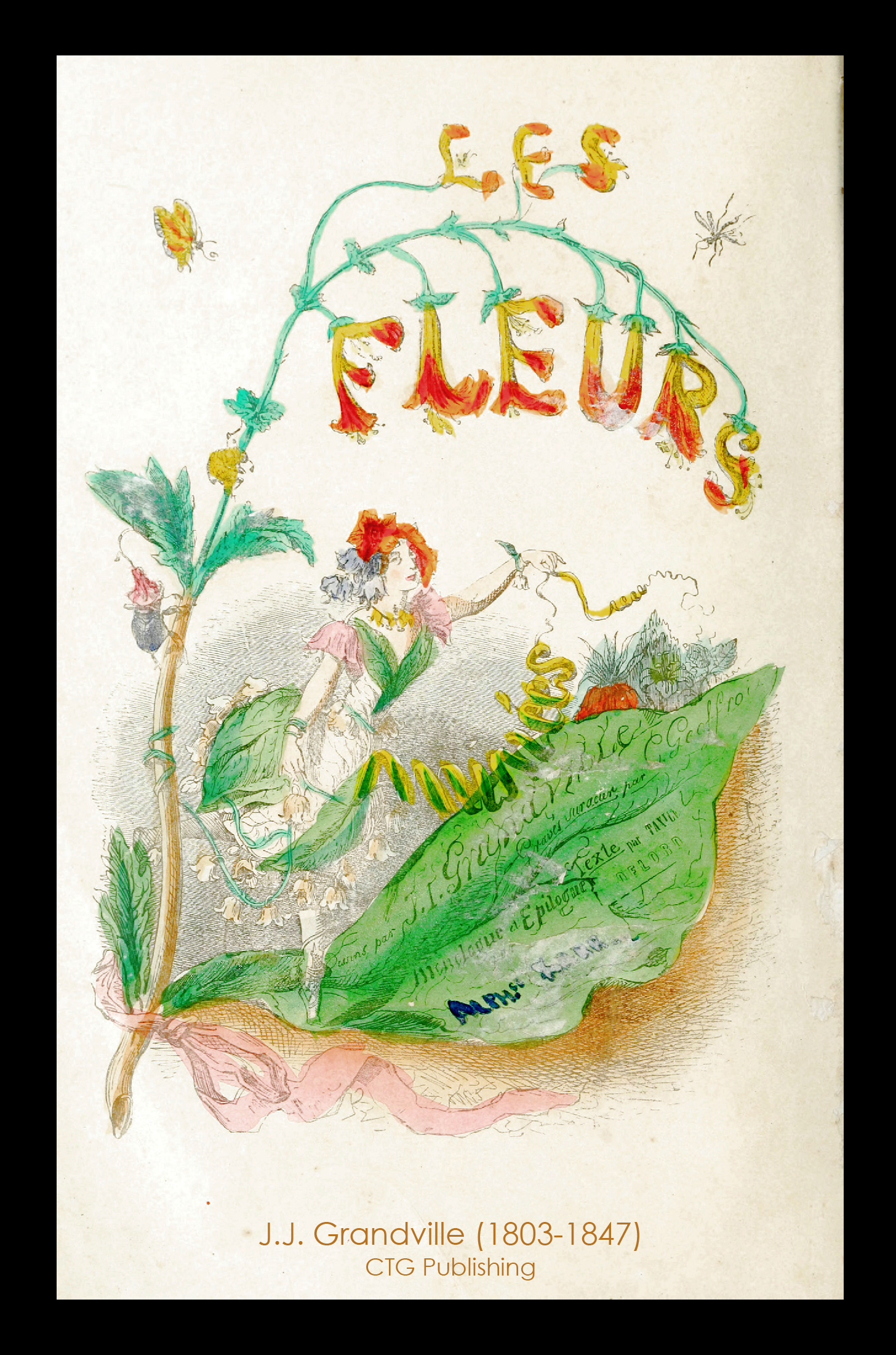Les Fleurs Animees Frontispiece From J. J. Grandville's Animated Flowers