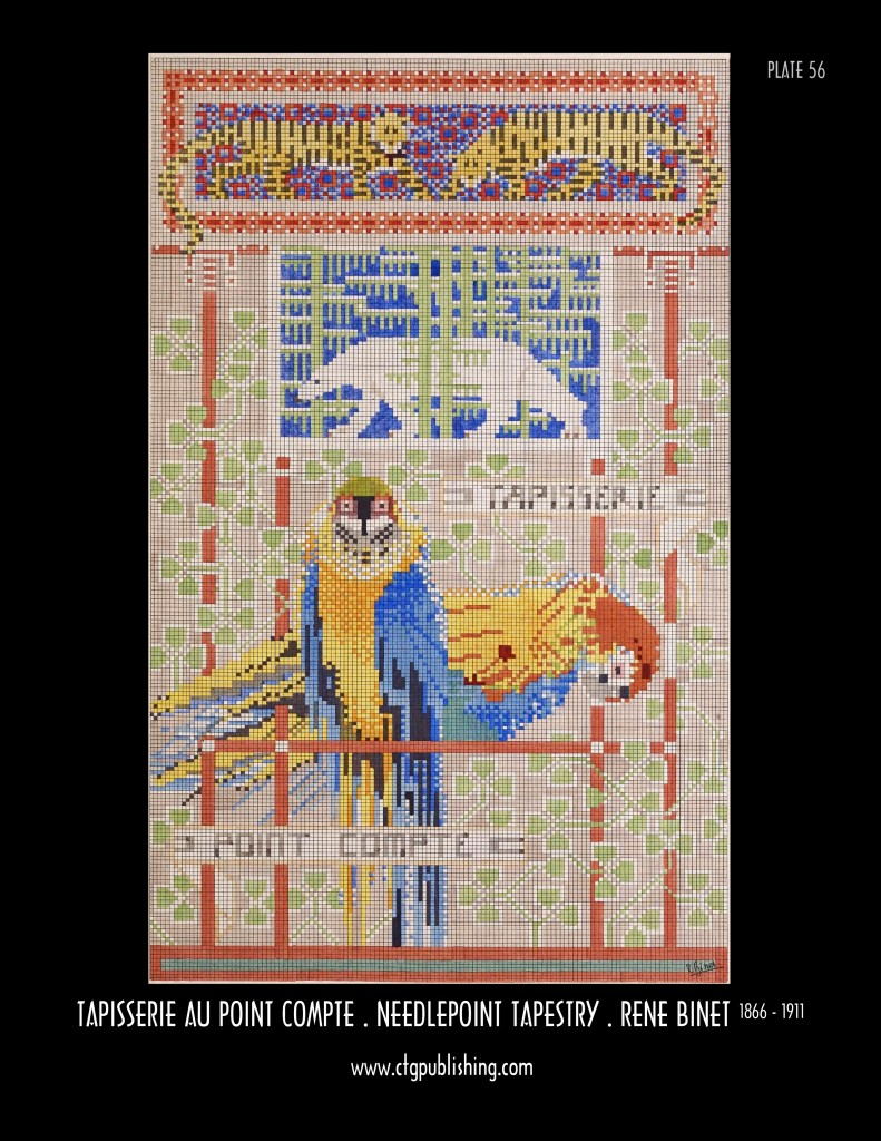 Needlepoint Tapestry - Art Nouveau Design by Rene Binet