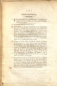 Christie's London Conditions of Sale of the Pigot Diamond circa May 10, 1802