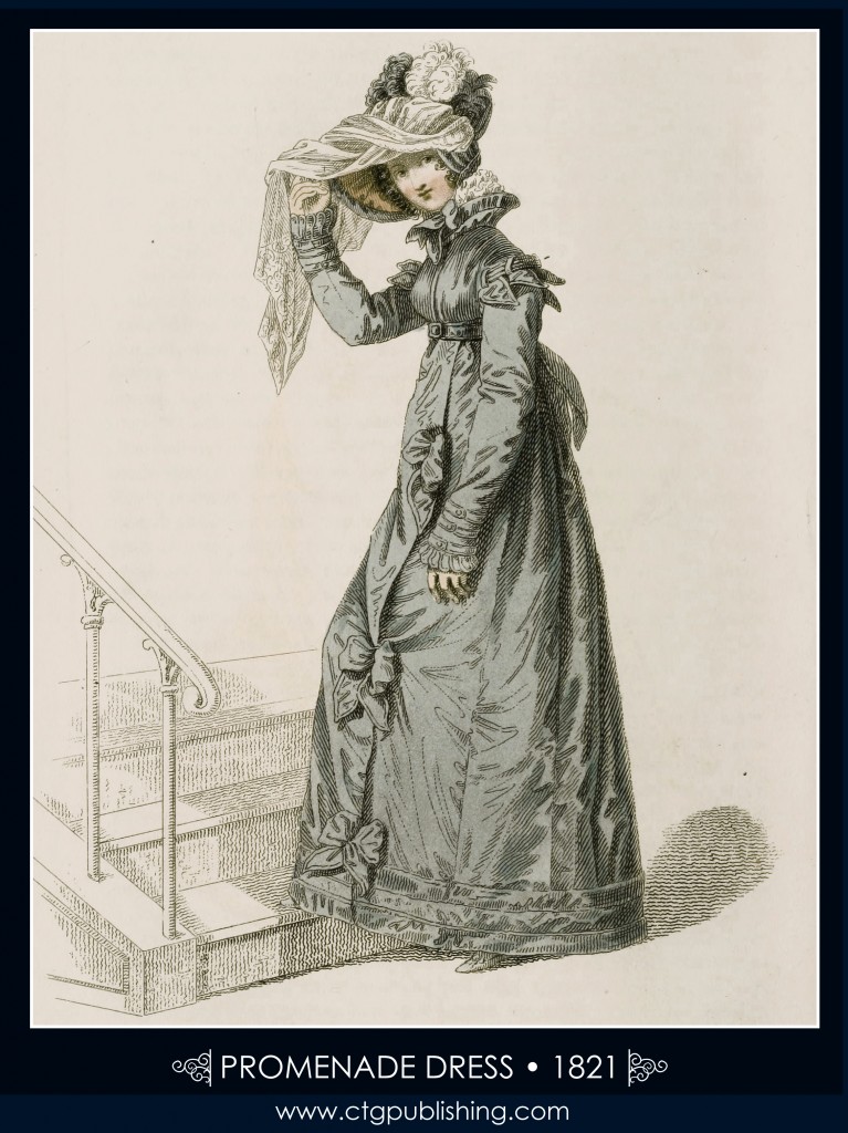 Promenade Dress circa 1821 - London Fashion Designs
