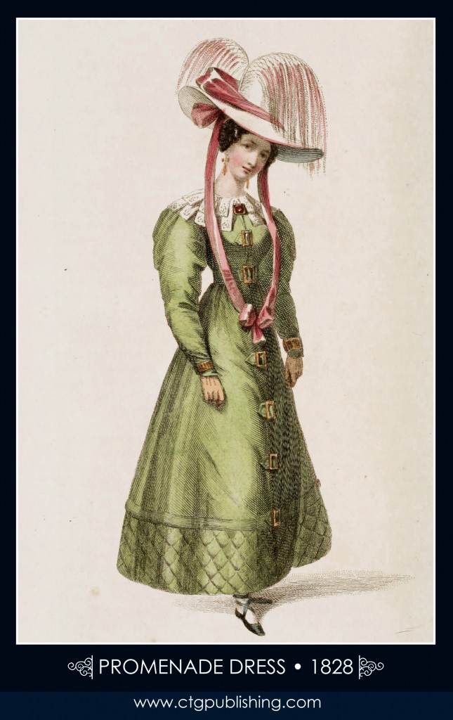 Promenade Dress circa 1828 - London Fashion Designs