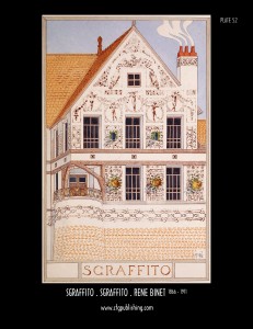 Scraffito - Art Nouveau Design by Rene Binet