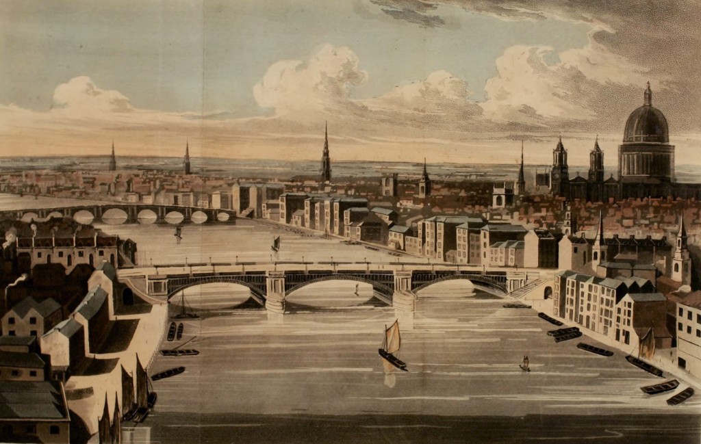 Southwark Bridge, London circa 1812