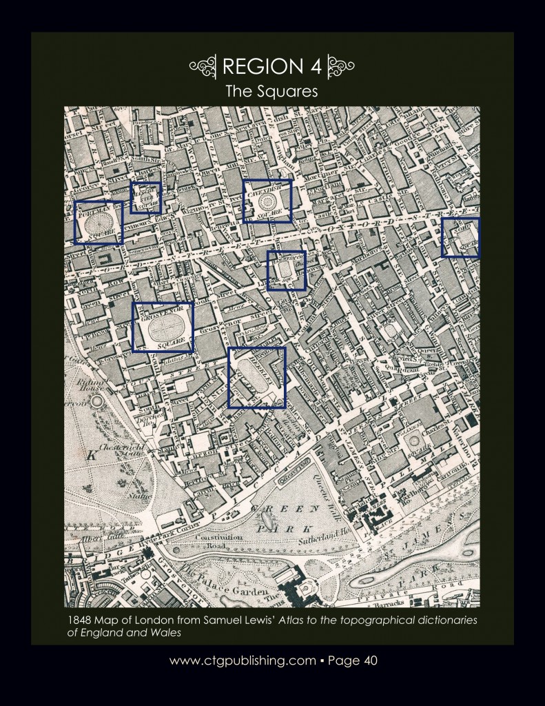 London Squares - Map circa 1848