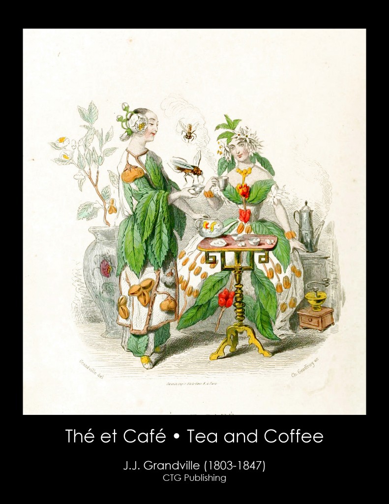 Tea and Coffee Illustration From J. J. Grandville's Animated Flowers